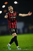 7 March 2025; Jordan Flores of Bohemians during the SSE Airtricity Men's Premier Division match between Waterford and Bohemians at the Regional Sports Centre in Waterford. Photo by Piaras Ó Mídheach/Sportsfile
