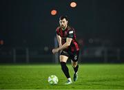 7 March 2025; Jordan Flores of Bohemians during the SSE Airtricity Men's Premier Division match between Waterford and Bohemians at the Regional Sports Centre in Waterford. Photo by Piaras Ó Mídheach/Sportsfile