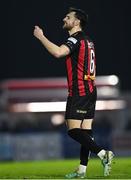 7 March 2025; Jordan Flores of Bohemians during the SSE Airtricity Men's Premier Division match between Waterford and Bohemians at the Regional Sports Centre in Waterford. Photo by Piaras Ó Mídheach/Sportsfile