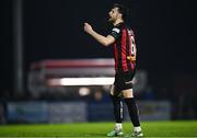 7 March 2025; Jordan Flores of Bohemians during the SSE Airtricity Men's Premier Division match between Waterford and Bohemians at the Regional Sports Centre in Waterford. Photo by Piaras Ó Mídheach/Sportsfile