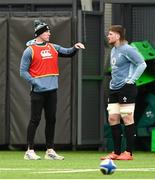 11 March 2025; Forwards coach Paul O'Connell, left, and Joe McCarthy during an Ireland Rugby squad training session at IRFU High Performance Centre in Dublin. Photo by Ramsey Cardy/Sportsfile