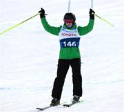 11 March 2025; Donal Brennan of Team Ireland, a member of Kilternan Karvers, Ballinteer, Dublin, during the 'Divisional rounds' in the Alpine Skiing event during day three of the Turin 2025 Special Olympics World Winter Games in Sestriere, Italy. Photo by Ray McManus/Sportsfile