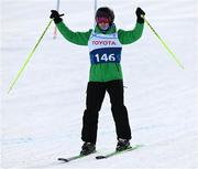 11 March 2025; Donal Brennan of Team Ireland, a member of Kilternan Karvers, Ballinteer, Dublin, after the 'Divisional rounds' in the Alpine Skiing event during day three of the Turin 2025 Special Olympics World Winter Games in Sestriere, Italy. Photo by Ray McManus/Sportsfile