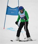 11 March 2025; Lorraine Whelan of Team Ireland, a member of Kilternan Karvers, Delgany, Wicklow during the 'Divisional rounds' in the Alpine Skiing event during day three of the Turin 2025 Special Olympics World Winter Games in Sestriere, Italy. Photo by Ray McManus/Sportsfile