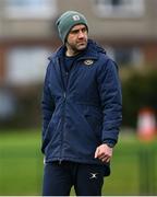 11 March 2025; St Vincent's Castleknock College head coach Sam Boriss the Bank of Ireland Leinster Rugby Boys Schools Junior Cup semi-final match between Blackrock College and St Vincent's Castleknock College at Energia Park in Dublin. Photo by Shauna Clinton/Sportsfile