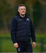 11 March 2025; Blackrock College head coach Jim Donnelly before the Bank of Ireland Leinster Rugby Boys Schools Junior Cup semi-final match between Blackrock College and St Vincent's Castleknock College at Energia Park in Dublin. Photo by Shauna Clinton/Sportsfile