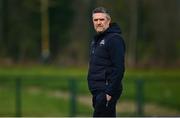 11 March 2025; Blackrock College head coach Jim Donnelly before the Bank of Ireland Leinster Rugby Boys Schools Junior Cup semi-final match between Blackrock College and St Vincent's Castleknock College at Energia Park in Dublin. Photo by Shauna Clinton/Sportsfile