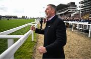 11 March 2025: Trainer Gavin Cromwell watch the final lengths of the The My Pension Expert Arkle Novices’ Chase on day one of the Cheltenham Racing Festival at Prestbury Park in Cheltenham, England. Photo by David Fitzgerald/Sportsfile