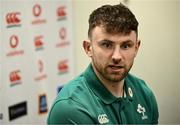 11 March 2025; Hugo Keenan during an Ireland Rugby media conference at IRFU High Performance Centre in Dublin. Photo by Ramsey Cardy/Sportsfile
