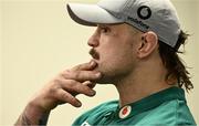 11 March 2025; Andrew Porter during an Ireland Rugby media conference at IRFU High Performance Centre in Dublin. Photo by Ramsey Cardy/Sportsfile