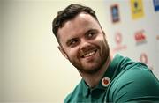 11 March 2025; James Ryan during an Ireland Rugby media conference at IRFU High Performance Centre in Dublin. Photo by Ramsey Cardy/Sportsfile