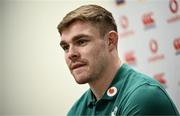 11 March 2025; Garry Ringrose during an Ireland Rugby media conference at IRFU High Performance Centre in Dublin. Photo by Ramsey Cardy/Sportsfile