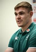 11 March 2025; Garry Ringrose during an Ireland Rugby media conference at IRFU High Performance Centre in Dublin. Photo by Ramsey Cardy/Sportsfile