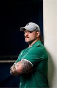 11 March 2025; Andrew Porter poses for a portrait during an Ireland Rugby media conference at IRFU High Performance Centre in Dublin. Photo by Ramsey Cardy/Sportsfile