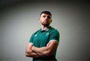 11 March 2025; Hugo Keenan poses for a portrait during an Ireland Rugby media conference at IRFU High Performance Centre in Dublin. Photo by Ramsey Cardy/Sportsfile