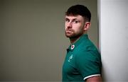 11 March 2025; Hugo Keenan poses for a portrait during an Ireland Rugby media conference at IRFU High Performance Centre in Dublin. Photo by Ramsey Cardy/Sportsfile