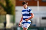 11 March 2025; Gabriel Farrell of Blackrock College, son of British and Irish head coach Andy Farrell, during the Bank of Ireland Leinster Rugby Boys Schools Junior Cup semi-final match between Blackrock College and St Vincent's Castleknock College at Energia Park in Dublin. Photo by Shauna Clinton/Sportsfile