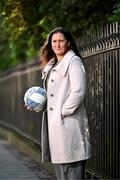 11 March 2025; FAI's head of women and girls football Hannah Dingley at St Stephen's Green in Dublin, ahead of the launch of FAI's Women & Girls' Football Action Plan held at the Mansion House in Dublin. Photo by Stephen McCarthy/Sportsfile