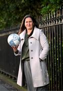 11 March 2025; FAI's head of women and girls football Hannah Dingley at St Stephen's Green in Dublin, ahead of the launch of FAI's Women & Girls' Football Action Plan held at the Mansion House in Dublin. Photo by Stephen McCarthy/Sportsfile