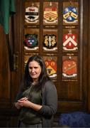 11 March 2025; FAI's head of women and girls football Hannah Dingley at the launch of FAI's Women & Girls' Football Action Plan held at the Mansion House in Dublin. Photo by Stephen McCarthy/Sportsfile