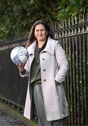 11 March 2025; FAI's head of women and girls football Hannah Dingley at St Stephen's Green in Dublin, ahead of the launch of FAI's Women & Girls' Football Action Plan held at the Mansion House in Dublin. Photo by Stephen McCarthy/Sportsfile