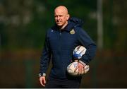 11 March 2025; St Vincent's Castleknock College director of Rugby Adrian Flavin the Bank of Ireland Leinster Rugby Boys Schools Junior Cup semi-final match between Blackrock College and St Vincent's Castleknock College at Energia Park in Dublin. Photo by Shauna Clinton/Sportsfile