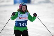 12 March 2025; Maire Connelly of Team Ireland, a member of Kilternan Karvers, Clanbridge, Galway, competing in the Giant Slalon Novice Final, First Round, event during day four of the Turin 2025 Special Olympics World Winter Games in Sestriere, Italy. Photo by Ray McManus/Sportsfile