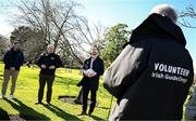 12 March 2025; GPA chief executive officer Tom Parsons speaking at the launch of the GPA and Irish Guide Dogs for the Blind official charity partnership between the two organisations for 2025, at the National Botanic Gardens of Ireland in Glasnevin, Dublin. Photo by Seb Daly/Sportsfile