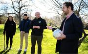 12 March 2025; GPA chief executive officer Tom Parsons speaking at the launch of the GPA and Irish Guide Dogs for the Blind official charity partnership between the two organisations for 2025, at the National Botanic Gardens of Ireland in Glasnevin, Dublin. Photo by Seb Daly/Sportsfile