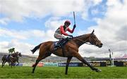 12 March 2025; Danny Mullins, aboard Jimmy Du Seuil, celebrates after winning The Coral Cup Handicap Hurdle on day two of the Cheltenham Racing Festival at Prestbury Park in Cheltenham, England. Photo by David Fitzgerald/Sportsfile