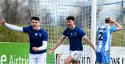 12 March 2025; Cormac Sheahan of Blackrock College, 4, celebrates after scoring a goal during the FAI Schools Dr Tony O'Neill Senior National Cup final match between Blackrock College and Rice College at Athlone Town Stadium in Athlone, Westmeath. Photo by Matt Browne/Sportsfile