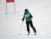 12 March 2025; Lorraine Whelan of Team Ireland, a member of Kilternan Karvers, Delgany, Wicklow, competing in the Intermediate Giant Slalom, Division fifteen, during day four of the Turin 2025 Special Olympics World Winter Games in Sestriere, Italy. Photo by Ray McManus/Sportsfile