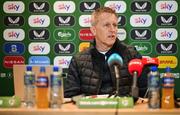 13 March 2025; Republic of Ireland head coach Heimir Hallgrimsson during a press conference at FAI Headquarters in Abbotstown, Dublin, following a Republic of Ireland squad announcement. Photo by Stephen McCarthy/Sportsfile