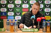 13 March 2025; Republic of Ireland head coach Heimir Hallgrimsson during a press conference at FAI Headquarters in Abbotstown, Dublin, following a Republic of Ireland squad announcement. Photo by Stephen McCarthy/Sportsfile