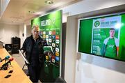 13 March 2025; Republic of Ireland head coach Heimir Hallgrimsson during a press conference at FAI Headquarters in Abbotstown, Dublin, following a Republic of Ireland squad announcement. Photo by Stephen McCarthy/Sportsfile