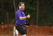 13 March 2025; Referee Ray Mathews during the 2025 AIG Lagan Cup final match between TUS Midwest and University of Limerick at Queen's University in Belfast. Photo by Shauna Clinton/Sportsfile