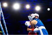 13 March 2025; Aoife O’Rourke of Ireland, right, in action against Aziza Zokirova of Uzbekistan in their 70-75kg Elite Women Quarter-Final bout during the 2025 IBA Women's World Boxing Championships quarter-finals at the Cair Sports Center in Niš, Serbia. Photo by Nikola Krstic/Sportsfile