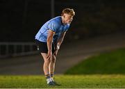 13 March 2025; Tom Murtagh of UCD during the annual men’s Rugby Colours match between Dublin University and UCD at UCD Bowl in Dublin. Photo by Sam Barnes/Sportsfile