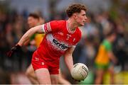 2 March 2025; Eoin McEvoy of Derry during the Allianz Football League Division 1 match between Donegal and Derry at Fr Tierney Park in Ballyshannon, Donegal. Photo by Ramsey Cardy/Sportsfile
