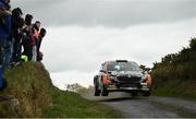 14 March 2025; Eddie Doherty and Tom Murphy compete in their Skoda Fabia R5 during Stage 1 Ballinascarty on day one of The Clonakilty Park Hotel West Cork Rally in Clonakilty, Cork. Photo by Philip Fitzpatrick/Sportsfile