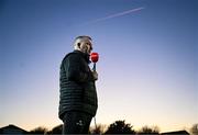 14 March 2025; Bohemians manager Alan Reynolds speaks to Virgin Media Sport before the SSE Airtricity Men's Premier Division match between St Patrick's Athletic and Bohemians at Richmond Park in Dublin. Photo by Stephen McCarthy/Sportsfile