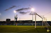 14 March 2025; Shamrock Rovers goalkeeper Lee Stacey warms up before the SSE Airtricity Men's Premier Division match between Drogheda United and Shamrock Rovers at Sullivan & Lambe Park in Drogheda, Louth. Photo by Ben McShane/Sportsfile