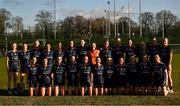 14 March 2025; The ATU Galway squad pose for a team photograph before the 2025 Ladies AIG Hec Donaghy Cup final match between ATU Galway and Marino at Queen's Sport, Queens University, Belfast. Photo by Shauna Clinton/Sportsfile