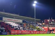 14 March 2025; St Patrick's Athletic supporters during the SSE Airtricity Men's Premier Division match between St Patrick's Athletic and Bohemians at Richmond Park in Dublin. Photo by Stephen McCarthy/Sportsfile