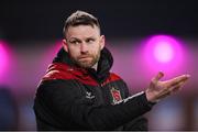 14 March 2025; Dundalk manager Ciarán Kilduff during the SSE Airtricity Men's First Division match between Bray Wanderers and Dundalk at Carlisle Grounds in Bray, Wicklow. Photo by Thomas Flinkow/Sportsfile