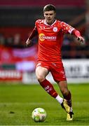 14 March 2025; Sean Gannon of Shelbourne during the SSE Airtricity Men's Premier Division match between Shelbourne and Cork City at Tolka Park in Dublin. Photo by Sam Barnes/Sportsfile