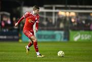 14 March 2025; Sean Gannon of Shelbourne during the SSE Airtricity Men's Premier Division match between Shelbourne and Cork City at Tolka Park in Dublin. Photo by Sam Barnes/Sportsfile