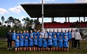 15 March 2025; The UCD team before during the 2025 Ladies AIG Giles Cup final match between MIC Limerick and UCD at Queen's Sport, Queens University, Belfast. Photo by Ben McShane/Sportsfile