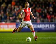 14 March 2025; Tom Grivosti of St Patrick's Athletic during the SSE Airtricity Men's Premier Division match between St Patrick's Athletic and Bohemians at Richmond Park in Dublin. Photo by Stephen McCarthy/Sportsfile