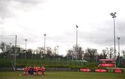 15 March 2025; MTU Cork players huddle before before the 2025 Ladies AIG Lynch final match between MTU Cork and UCD at Queen's Sport, Queens University, Belfast. Photo by Ben McShane/Sportsfile
